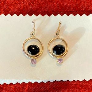 Black dangly earrings